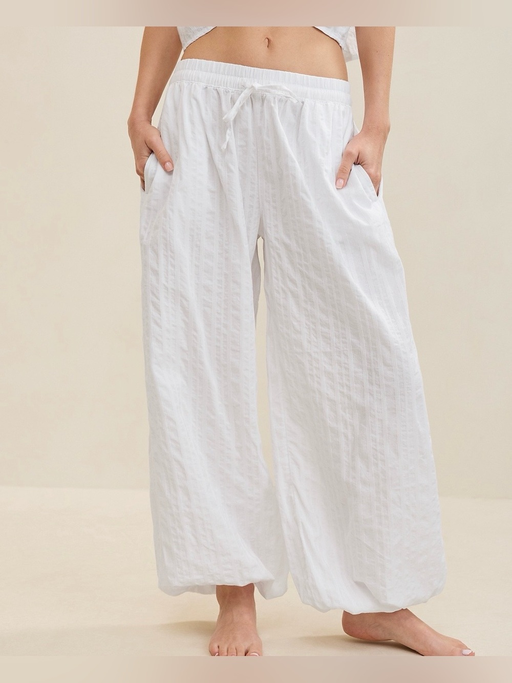 Aerie Seersucker Balloon Pant